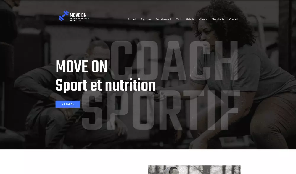 Site internet portfolio Demo coach sportif Nicolas Tessier